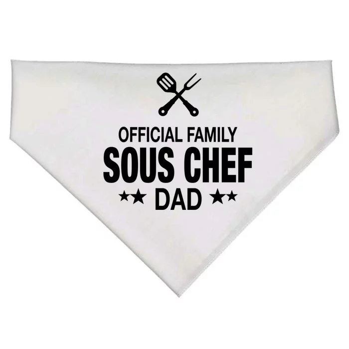 Dad Family Sous Chef Funny Cooking Dad Gift USA-Made Doggie Bandana