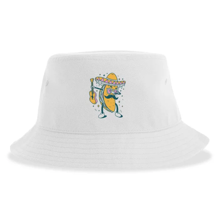 Dabbing Fiesta Taco Sustainable Bucket Hat