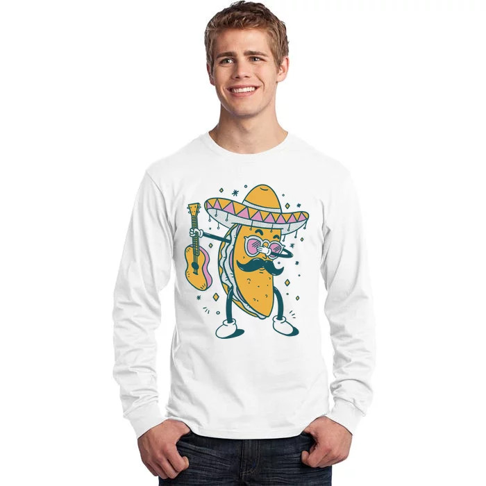 Dabbing Fiesta Taco Tall Long Sleeve T-Shirt