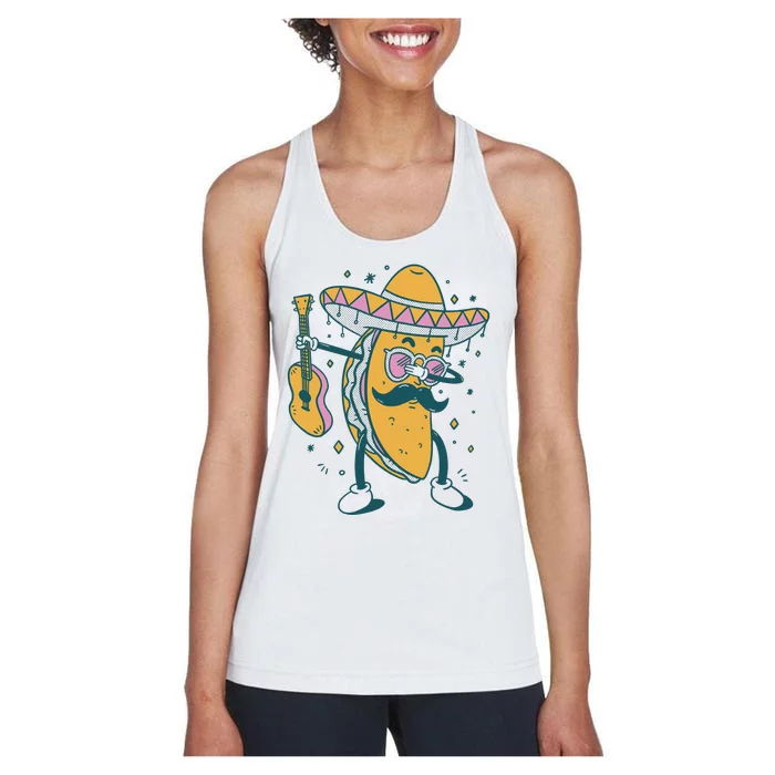 Dabbing Fiesta Taco Women's Racerback Tank