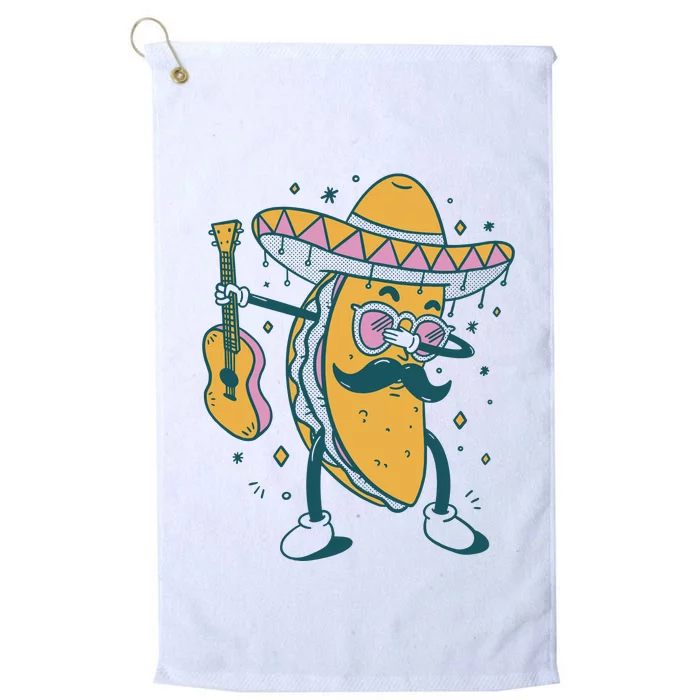 Dabbing Fiesta Taco Platinum Collection Golf Towel