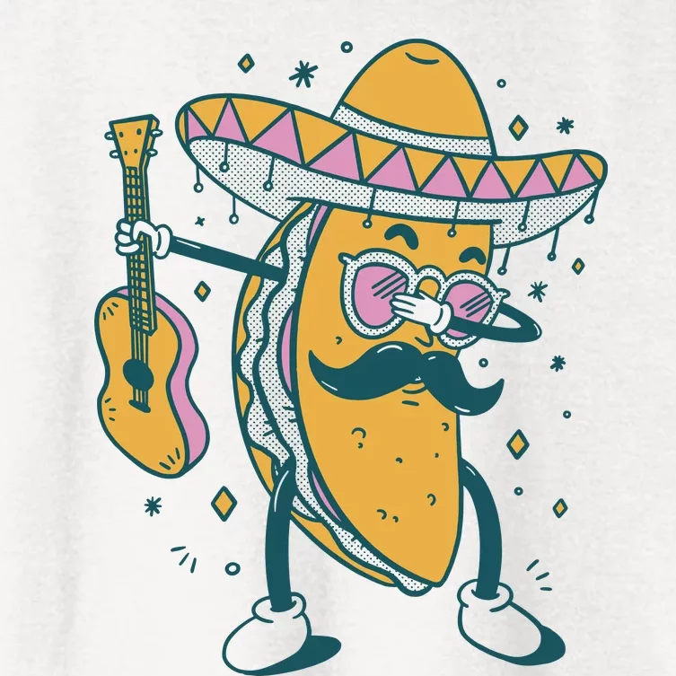 Dabbing Fiesta Taco Women's Crop Top Tee