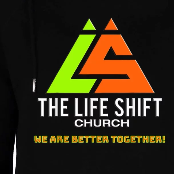 Design For The Life Shift Church Church Logo Design 2 Womens Funnel Neck Pullover Hood