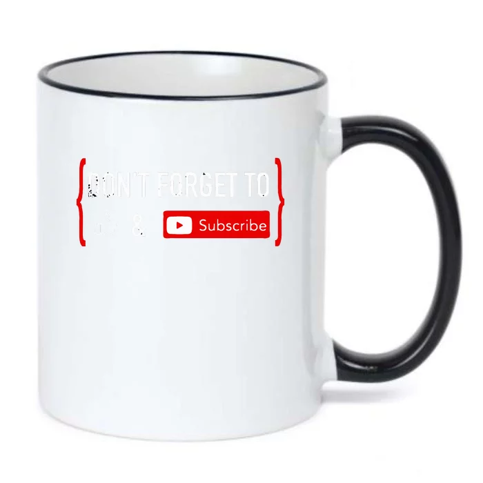 Don't Forget to Like and Subscribe Video Content Creator Black Color Changing Mug