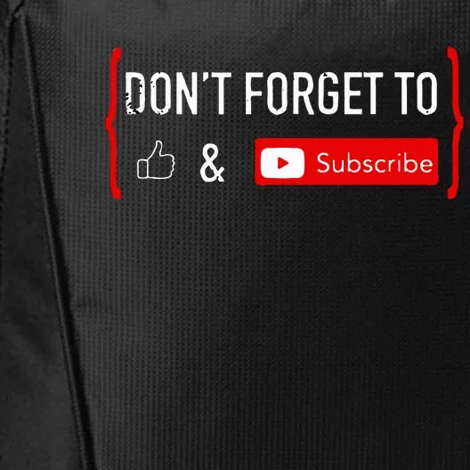 Don't Forget to Like and Subscribe Video Content Creator City Backpack