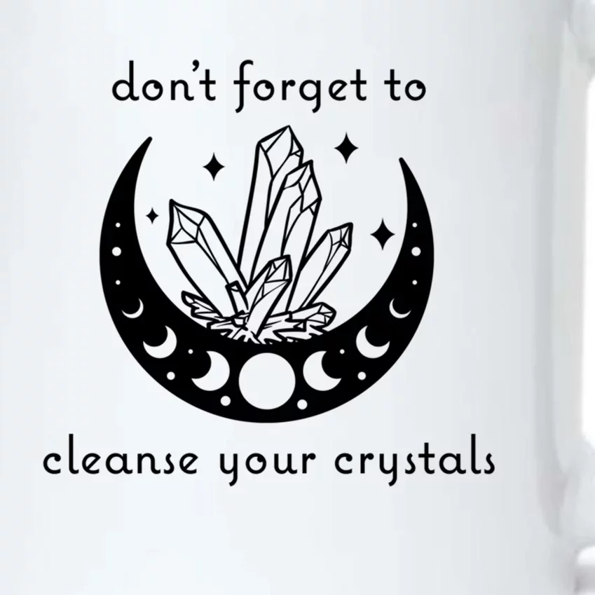 Dont Forget To Cleanse Your Crystals Wicca Moon Witch Gift Black Color Changing Mug