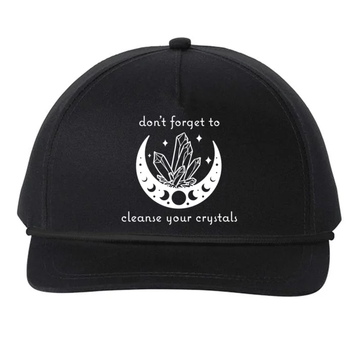 Dont Forget To Cleanse Your Crystals Wicca Moon Witch Gift Snapback Five-Panel Rope Hat