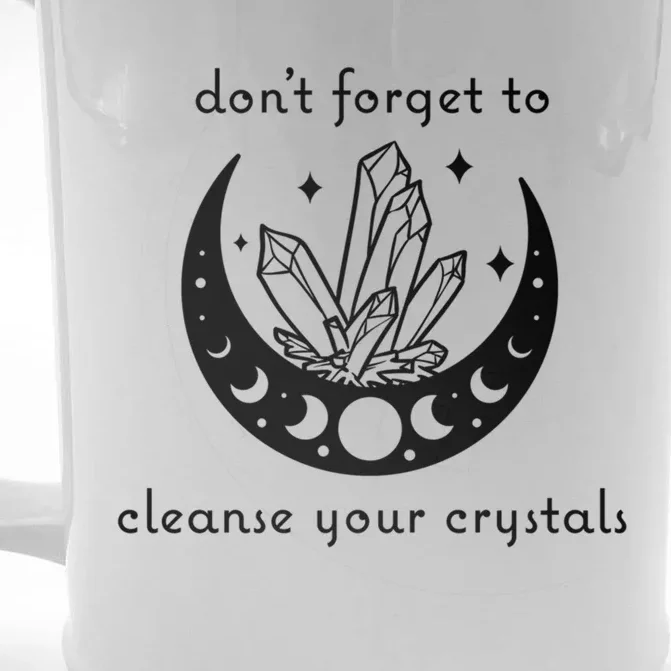 Dont Forget To Cleanse Your Crystals Wicca Moon Witch Gift Front & Back Beer Stein