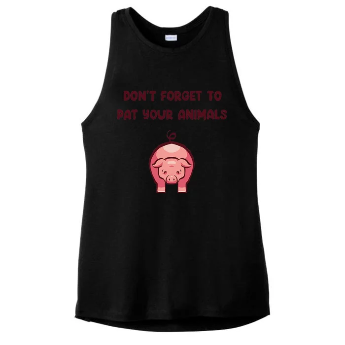 DonT Forget To Pat Your Animals Funny Ladies Tri-Blend Wicking Tank