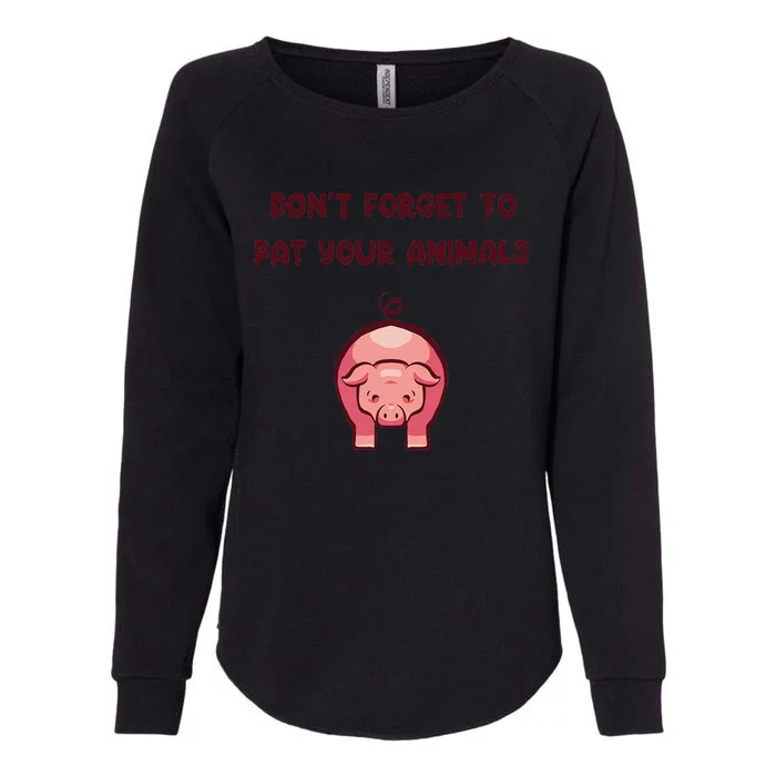 DonT Forget To Pat Your Animals Funny Womens California Wash Sweatshirt