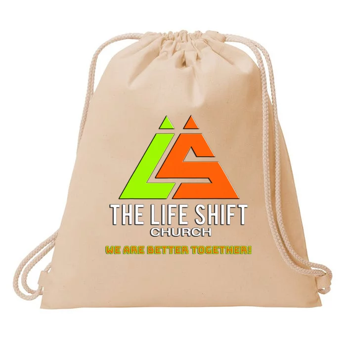 Design For The Life Shift Church Church Logo Design 2 Drawstring Bag