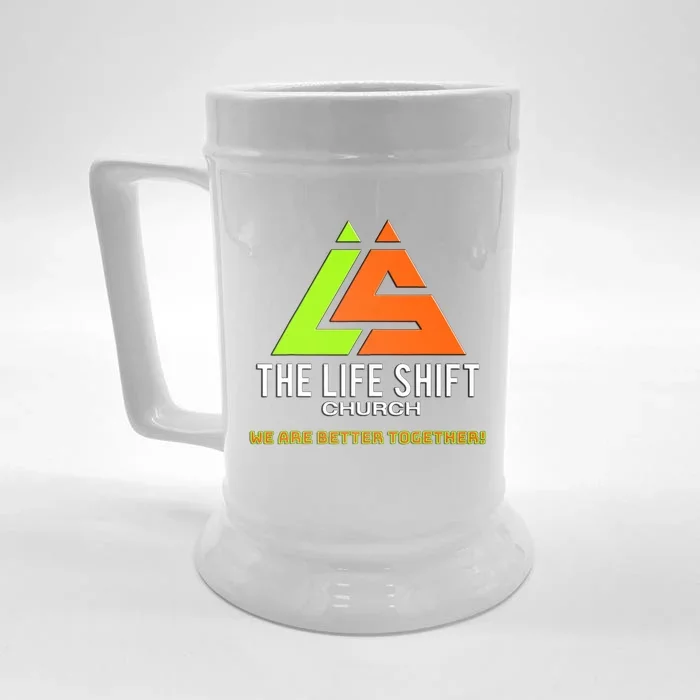 Design For The Life Shift Church Church Logo Design 2 Front & Back Beer Stein