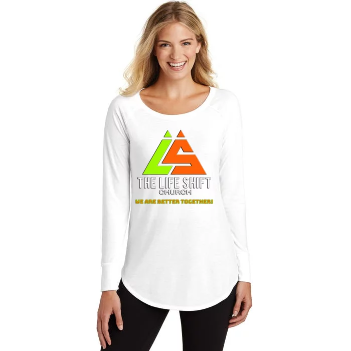 Design For The Life Shift Church Church Logo Design 2 Women's Perfect Tri Tunic Long Sleeve Shirt