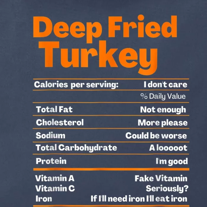 Deep Fried Turkey Shirt Thanksgiving Nutrition Facts Tee Zip Tote Bag