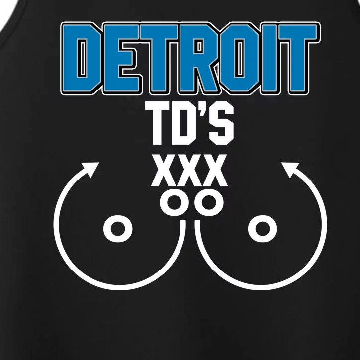 Detroit Football TD's Touchdowns Performance Tank