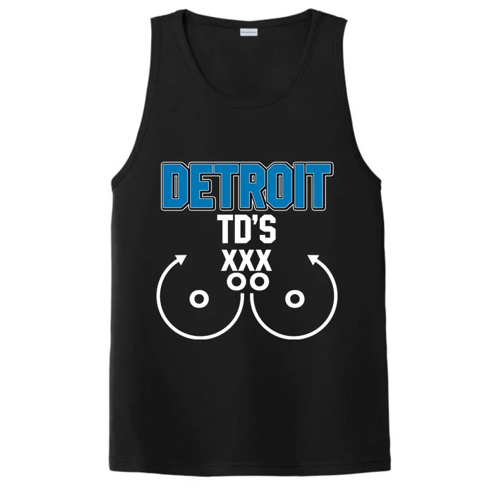 Detroit Football TD's Touchdowns Performance Tank