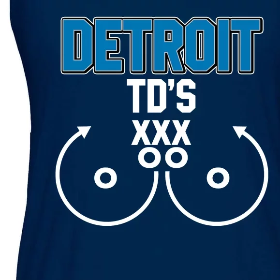 Detroit Football TD's Touchdowns Ladies Essential Flowy Tank