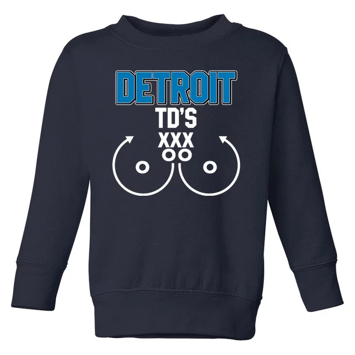 Detroit Football TD's Touchdowns Toddler Sweatshirt