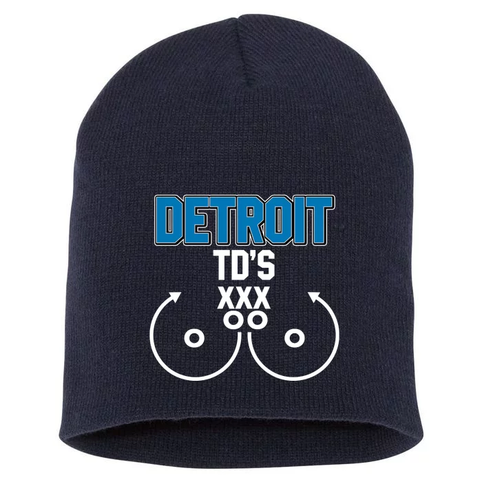 Detroit Football TD's Touchdowns Short Acrylic Beanie