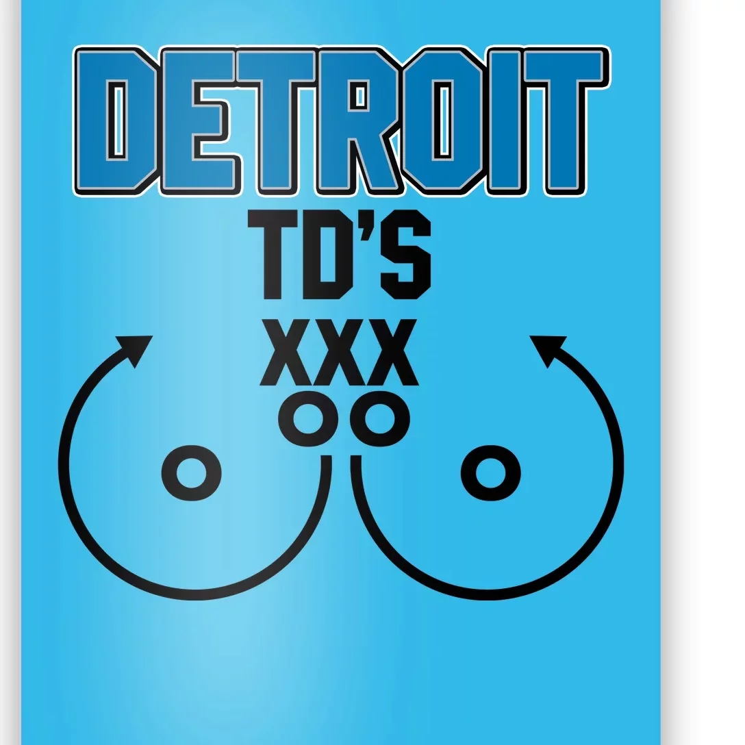 Detroit Football TD's Touchdowns Poster