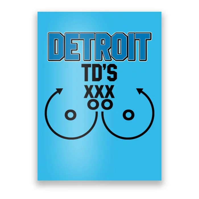 Detroit Football TD's Touchdowns Poster