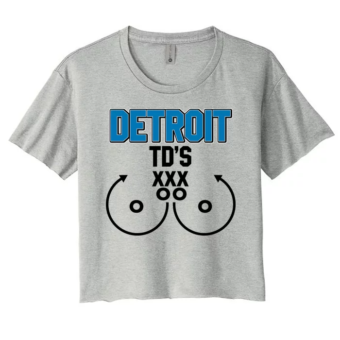 Detroit Football TD's Touchdowns Women's Crop Top Tee