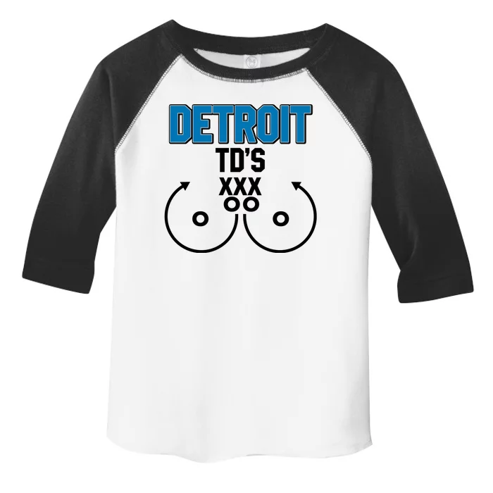 Detroit Football TD's Touchdowns Toddler Fine Jersey T-Shirt