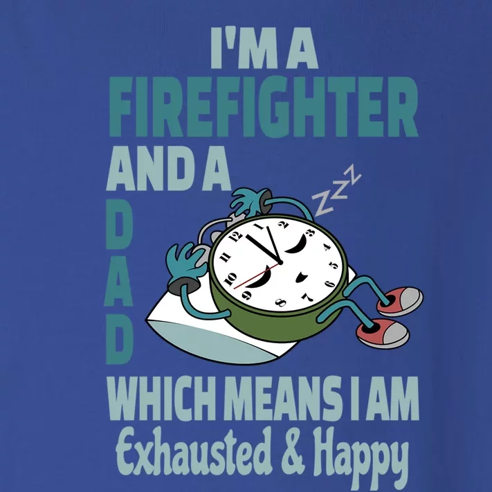 Dad Firefighter Tired Busy Exhausted Saying Gift Toddler Long Sleeve Shirt