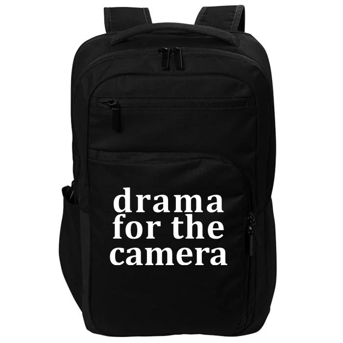 Drama For The Camera Typography Minimalist Impact Tech Backpack