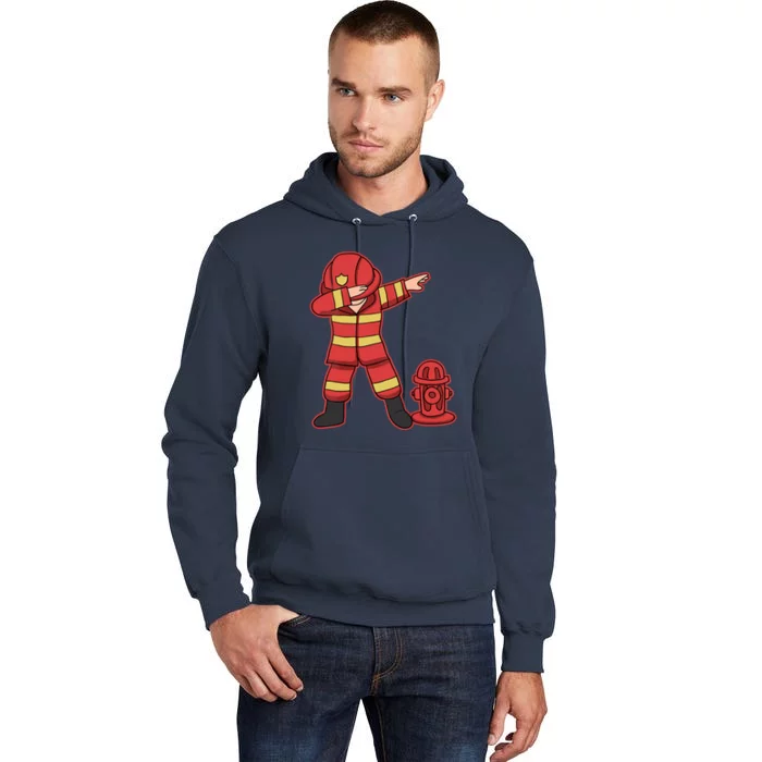 Dabbing Firefighter T Funny Dab Gift Firefighter Tall Hoodie