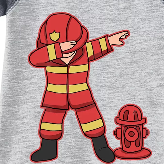 Dabbing Firefighter T Funny Dab Gift Firefighter Infant Baby Jersey Bodysuit