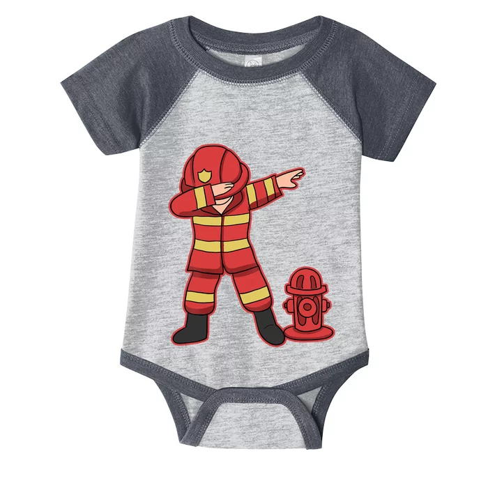 Dabbing Firefighter T Funny Dab Gift Firefighter Infant Baby Jersey Bodysuit