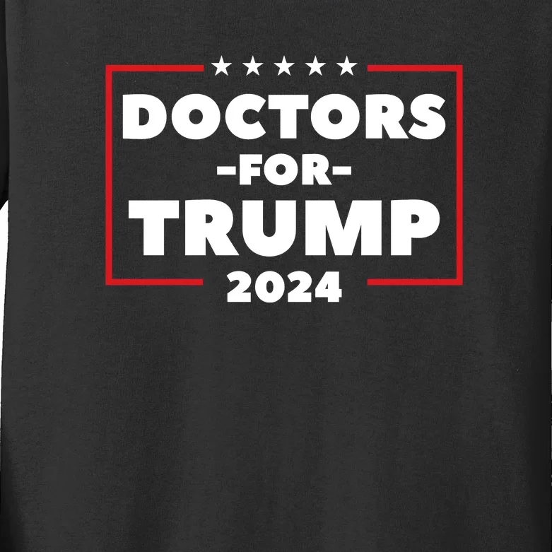 Doctors For Trump 2024 Kids Long Sleeve Shirt