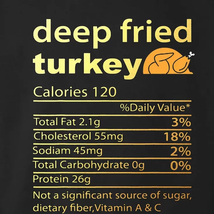 Deep Fried Turkey Nutrition Food Facts Thanksgiving Costume Toddler Hoodie