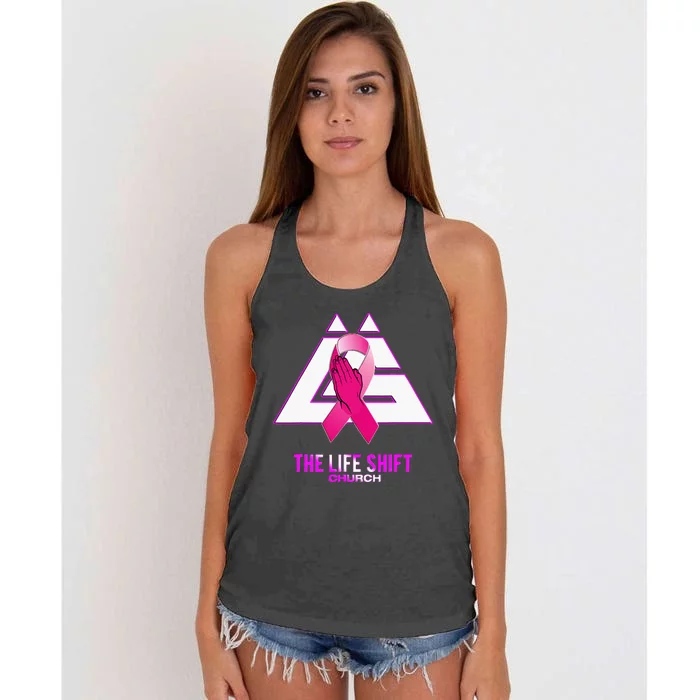 Design For The Life Shift Church Breast Cancer Awareness 2 Women's Knotted Racerback Tank