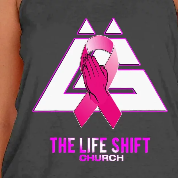 Design For The Life Shift Church Breast Cancer Awareness 2 Women's Knotted Racerback Tank