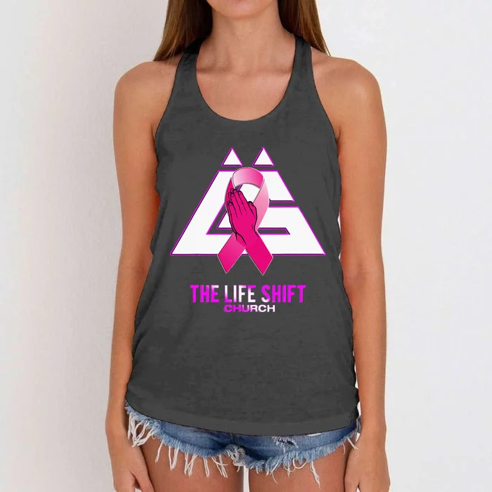 Design For The Life Shift Church Breast Cancer Awareness 2 Women's Knotted Racerback Tank