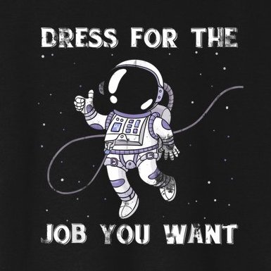 Dress For The Job You Want Astronaut Women's Crop Top Tee