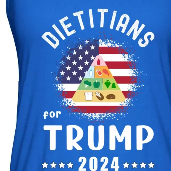 Dietitians For Trump 2024 American Flag Vote Trump Gift Ladies Essential Flowy Tank