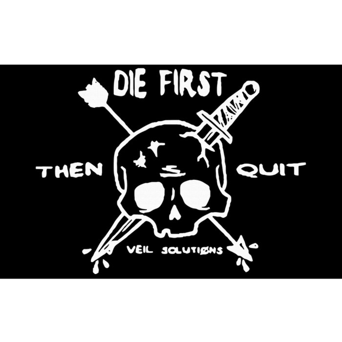 Die First Then Quit Veil Solutions Skull Knife Bumper Sticker