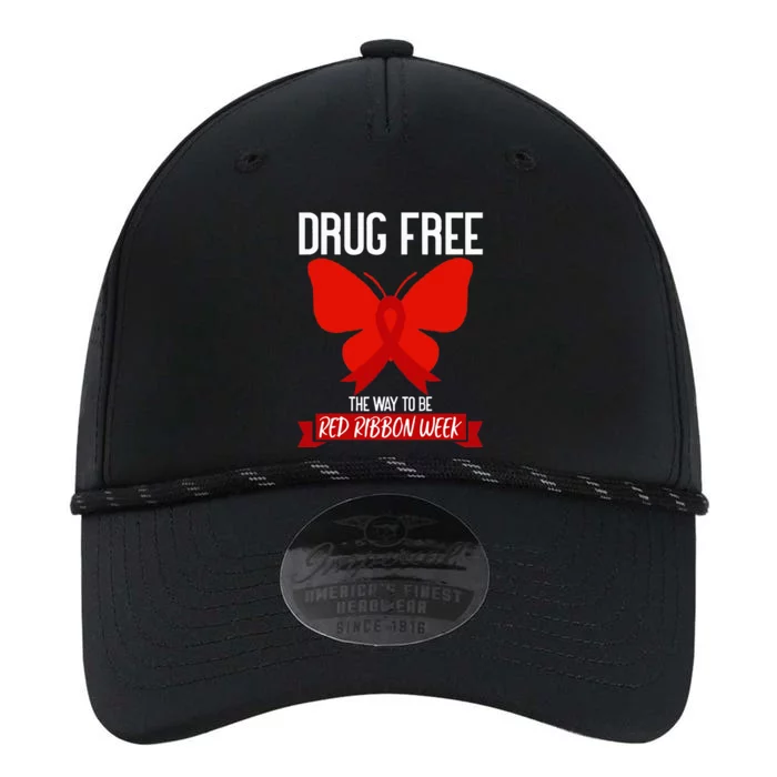 Drug Free The Way To be Red Ribbon Awareness Week butterfly Performance The Dyno Cap