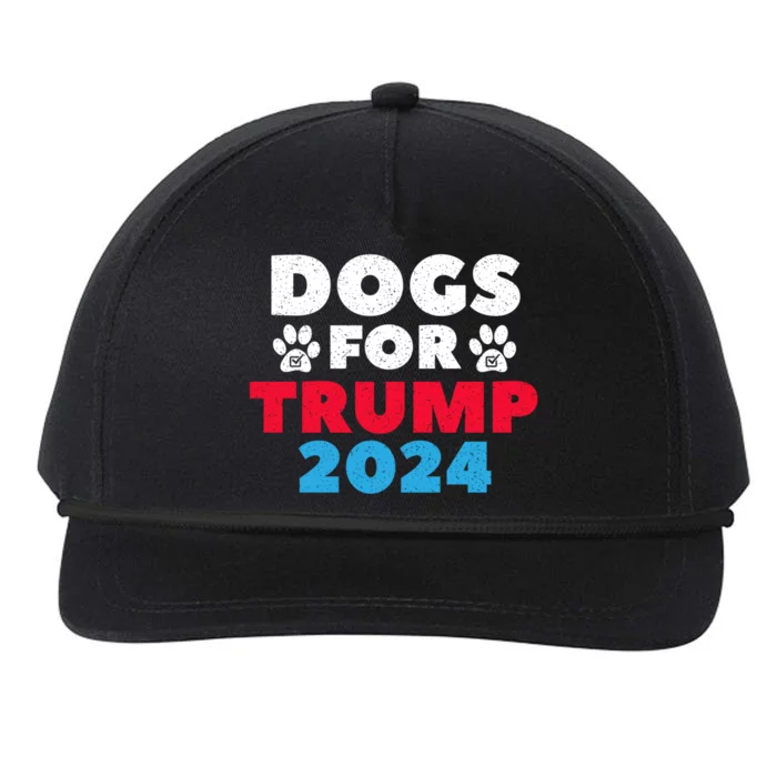 Dogs For Trump 2024 Election Gift Snapback Five-Panel Rope Hat