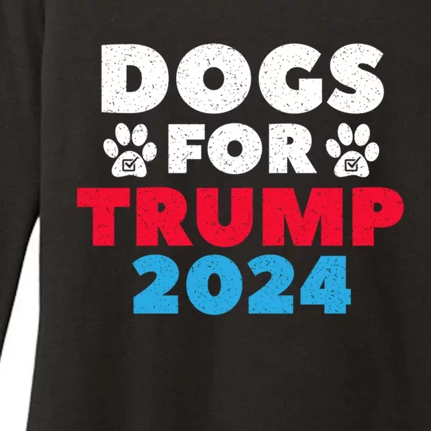 Dogs For Trump 2024 Election Gift Womens CVC Long Sleeve Shirt