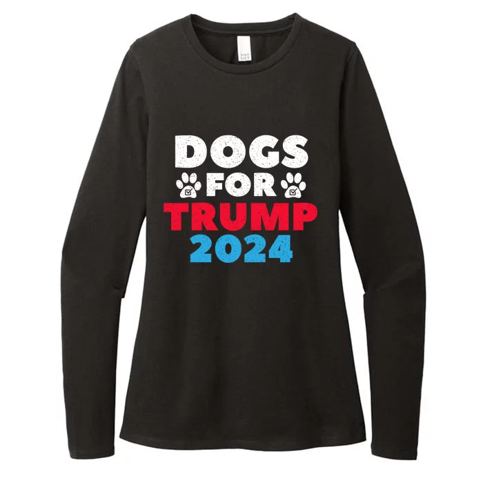 Dogs For Trump 2024 Election Gift Womens CVC Long Sleeve Shirt