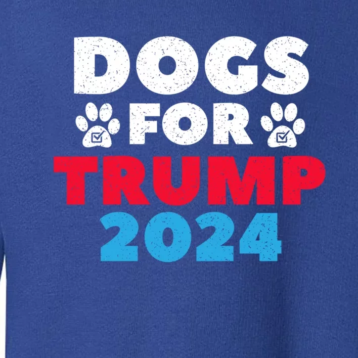 Dogs For Trump 2024 Election Gift Toddler Sweatshirt