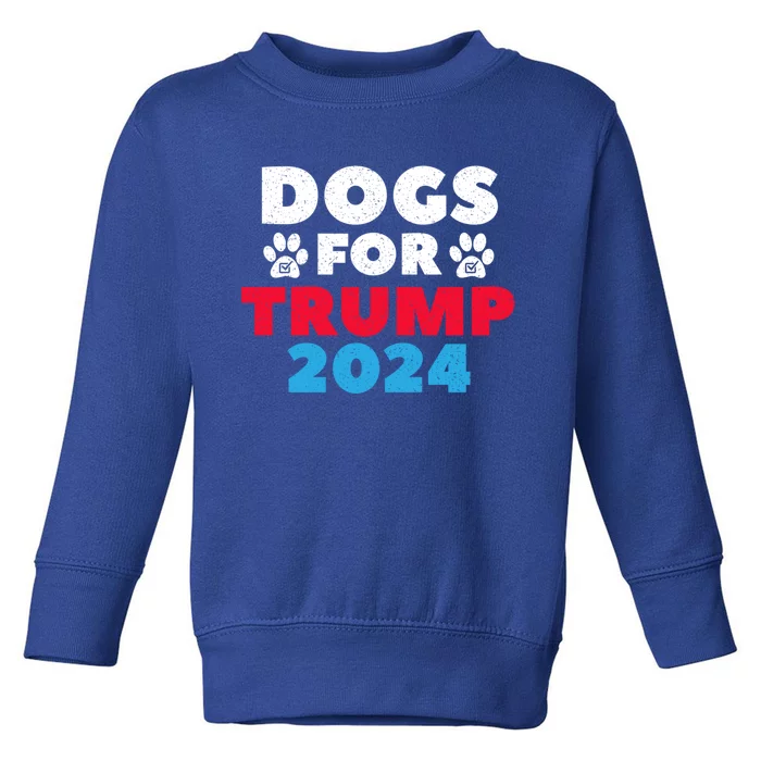 Dogs For Trump 2024 Election Gift Toddler Sweatshirt