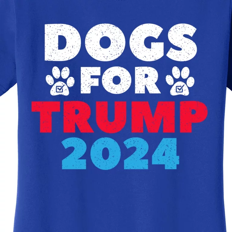 Dogs For Trump 2024 Election Gift Women's T-Shirt