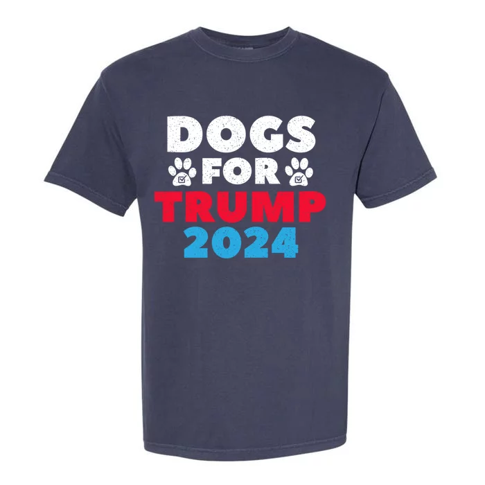 Dogs For Trump 2024 Election Gift Garment-Dyed Heavyweight T-Shirt