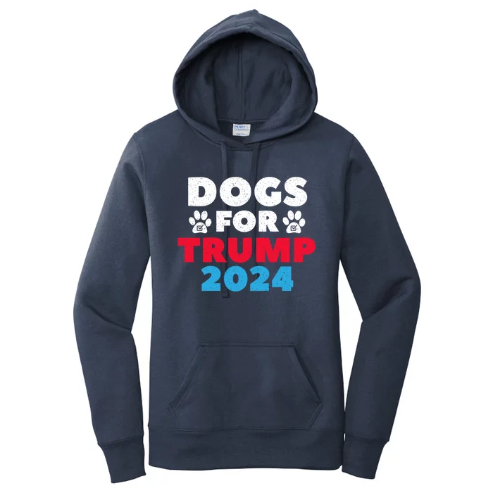 Dogs For Trump 2024 Election Gift Women's Pullover Hoodie