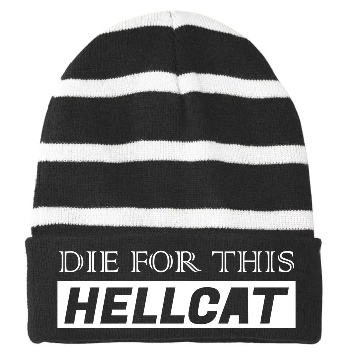 Die For This Hellcat Striped Beanie with Solid Band